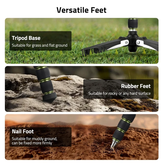 Alt view image 5 of 5 - CVLIFE Hunting Monopod Shooting Stick Tripod Gun Rifle Crossbow Rest