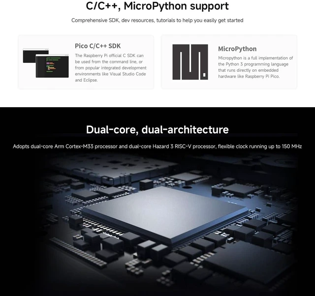 Alt view image 5 of 5 - Waveshare 5PCS RP2350-Zero Mini Development Board, Raspberry Pi Microcontroller Development Board, Based On Raspberry Pi Dual-core & Dual-Architecture Microcontroller