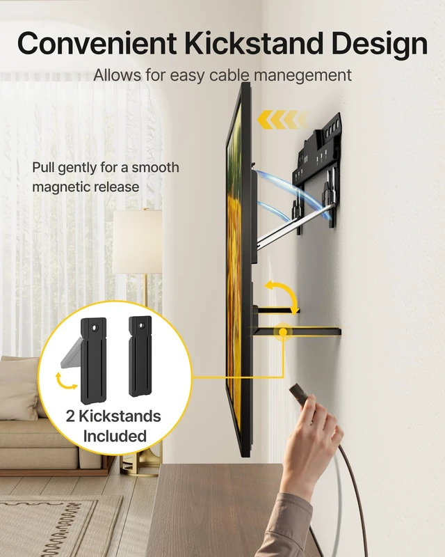 Alt view image 4 of 5 - monTEK 0.35'' Ultra Slim TV Wall Mount for 32-75 Inch Flat & Frame TVs