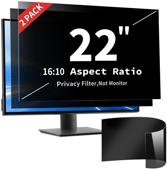Main image of DEJIMAX 2 Pack 22 Inch Privacy Screen Filter for 16:10 Curved and Flat