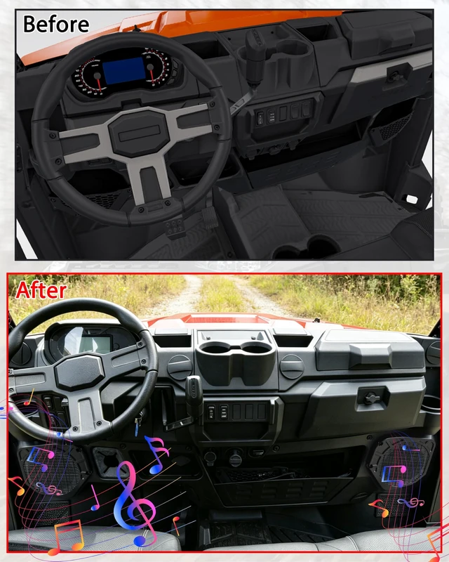 Alt view image 2 of 5 - KEWISAUTO 6.5" Under Dash Speaker Pods Holder Mount for Ranger 1000 XP 2025