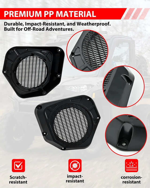 Alt view image 4 of 5 - KEWISAUTO 6.5" Under Dash Speaker Pods Holder Mount for Ranger 1000 XP 2025