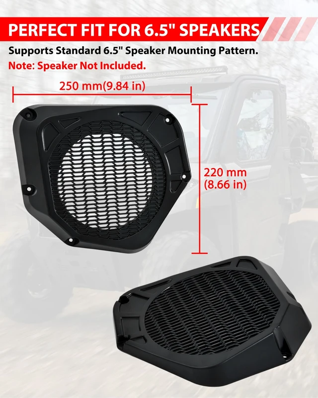 Alt view image 3 of 5 - KEWISAUTO 6.5" Under Dash Speaker Pods Holder Mount for Ranger 1000 XP 2025