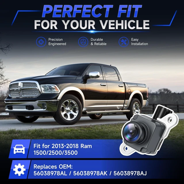 Alt view image 2 of 5 - Backup Camera Replacement for Ram 1500 2500 3500 2013-2018