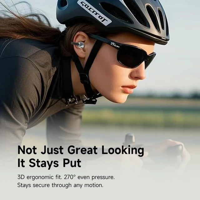 Alt view image 3 of 5 - LavChic A82 Clip-On Open Ear Earbuds, Wireless Bluetooth Headphones, Black