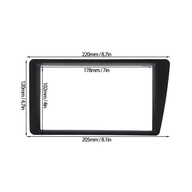 Alt view image 2 of 5 - Qiilu Double DIN Installation Dash Kit, 2 Din Radio Stereo Fascia Dash Frame Trim Replacement for 2001-2005 LHD