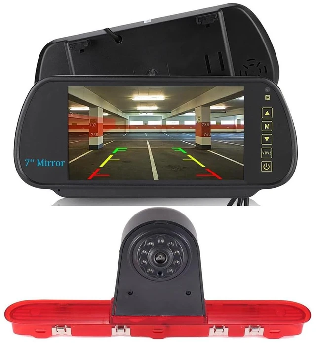 Main image of 1280 * 720 Pixel Third Roof Brake Lamp Car Backup Camera Replacement for Toyota Proace Citroen Jumpy Kasten Spacetourer Peugeot Expert Kasten Traveller Bus Waterproof Night Vision Reverse+7" Mirror