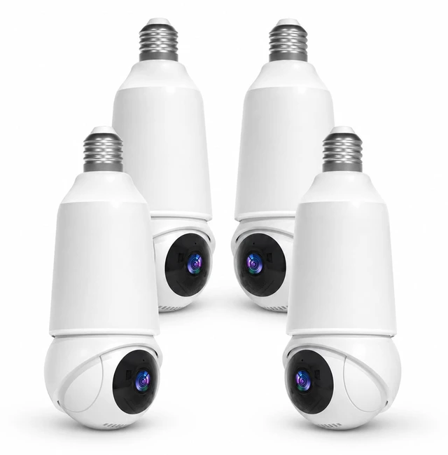 Main image of Light Bulb Security Camera, 5G&2.4GHz WiFi Light Bulb Cameras Wireless Outdoor Indoor, 2 in 1 Lightbulb Camera for Home Security, 2K HD Color Night Vision, Smart AI Motion Detection, 911 Emerge