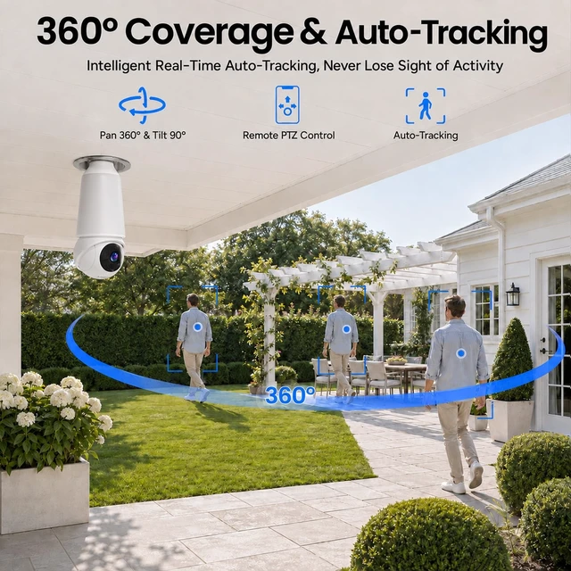 Alt view image 3 of 5 - Light Bulb Security Camera, 5G&2.4GHz WiFi Light Bulb Cameras Wireless Outdoor Indoor, 2 in 1 Lightbulb Camera for Home Security, 2K HD Color Night Vision, Smart AI Motion Detection, 911 Emerge