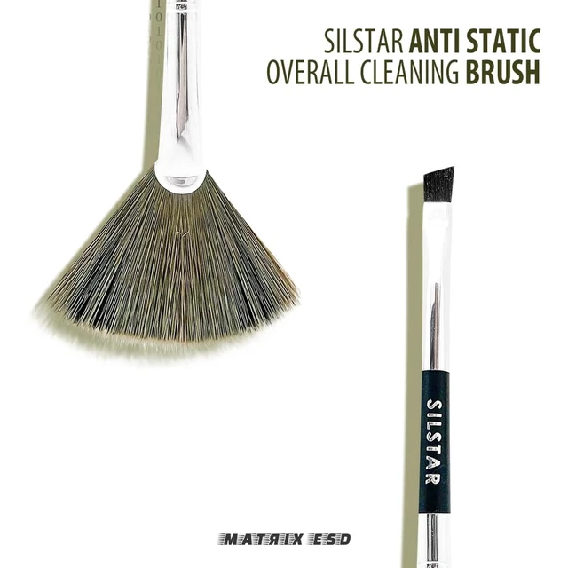 Alt view image 3 of 5 - Matrix Anti Static Overall Dual-Action Cleaning Brush -Conductive Hair Vinyl Record Cleaner Brush for Audio,Turntable,LP,CD and Stylus Needle