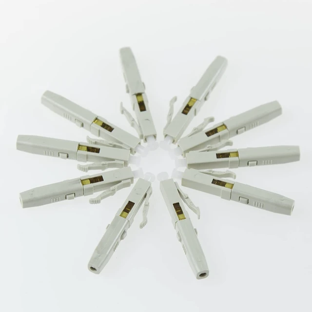 Alt view image 2 of 5 - 10pcs LC MM Fiber Optic Quick Connectors Multi Mode Fiber Mechanical Fast Connectors Adapter for 0.9/2.0/3.0mm multimode Fiber Round Cable