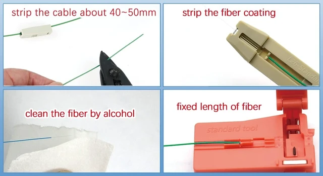 Alt view image 5 of 5 - 10pcs LC MM Fiber Optic Quick Connectors Multi Mode Fiber Mechanical Fast Connectors Adapter for 0.9/2.0/3.0mm multimode Fiber Round Cable