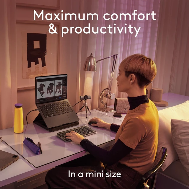 Alt view image 3 of 5 - Logitech MX Keys Mini for Mac Minimalist Wireless Keyboard - Space Grey