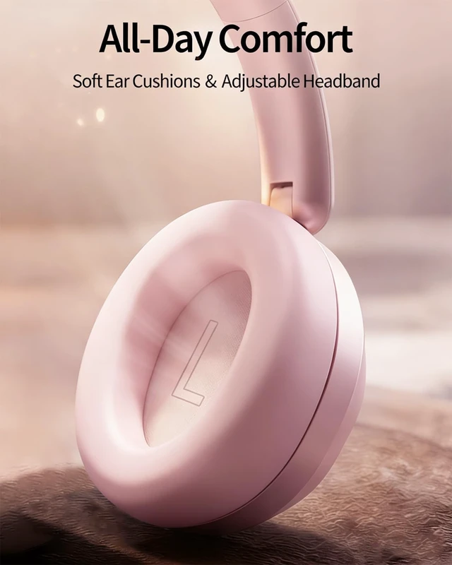 Alt view image 5 of 5 - Wentronic Y05 Wireless Bluetooth Headphone, Noise Cancelling, Pink
