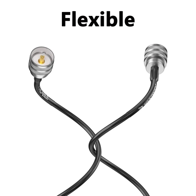 Alt view image 3 of 5 - YTXCABLE RG8X Coaxial Cable Optional, PL-259 Male UHF Connector Jumper Cable, Low Loss 50 Ohm for CB HAM Radio, HF VHF Radio, Antenna Analyzer, SWR Meter (PL259 to PL259 RG8x, 50FT)