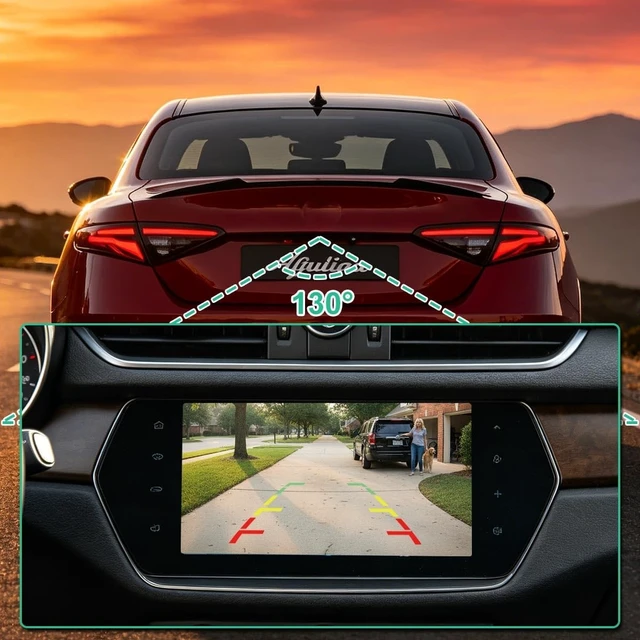 Alt view image 4 of 5 - 68505325AA Rear View Camera Replacement for Alfa Romeo Giulia 2017-2024 & Giulia Quadrifoglio 2017-2022, OE Backup Cam Replaces 00505383650 68300393AA 00505620950 AR1960100 by GreenYi