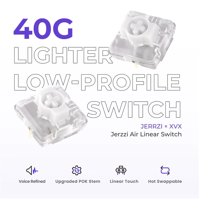 Alt view image 4 of 5 - XVX L75 Air 75% Low Profile Wireless Mechanical Keyboard, Hot-Swap, Black