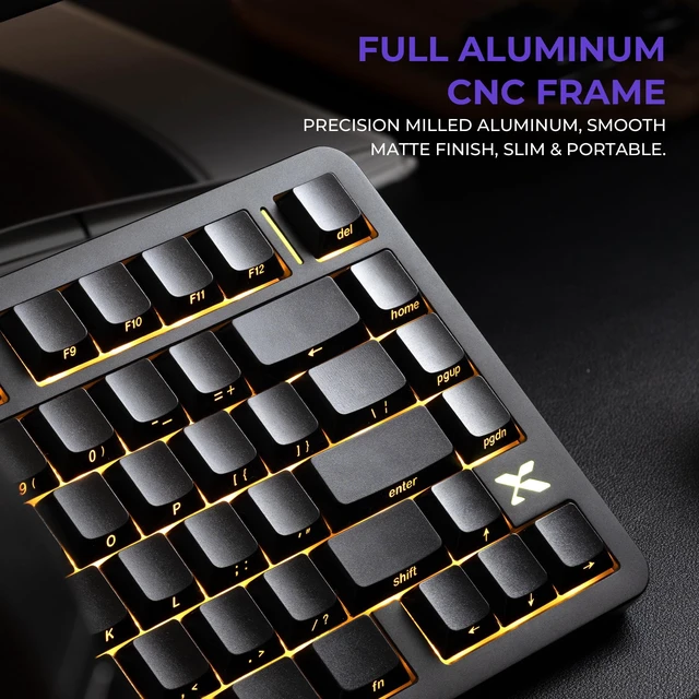 Alt view image 2 of 5 - XVX L75 Air 75% Low Profile Wireless Mechanical Keyboard, Hot-Swap, Black
