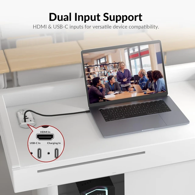 Alt view image 2 of 5 - AV Access USB C & HDMI Wall Plate Extender Over Cat6/7 Upto 230ft, 4K@60Hz