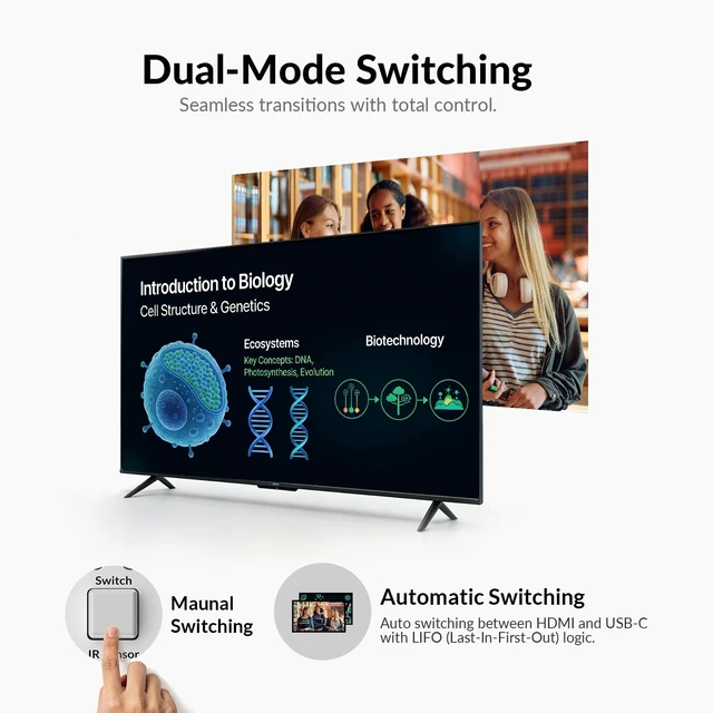 Alt view image 5 of 5 - AV Access USB C & HDMI Wall Plate Extender Over Cat6/7 Upto 230ft, 4K@60Hz