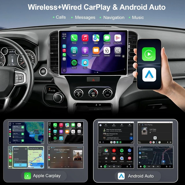 Alt view image 4 of 5 - 4G-LTE 13.1-inch 8 Core 6+128GB Car Radio Stereo for Dodge Ram 2019-2024 (Not for Ram 1500 Classic), Plug and Play, 2K IPS Touch Screen, Android 13, Carplay, Android Auto, 5GHz WiFi, Bluetooth 5.0
