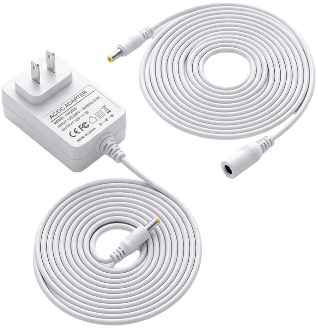 Main image of 12V Longer Power Cord for Skylight Calendar Compatible with Skylight Calendar 15-inch Wall Planner Digital Calendar & Chore Chart Power Supply Cord