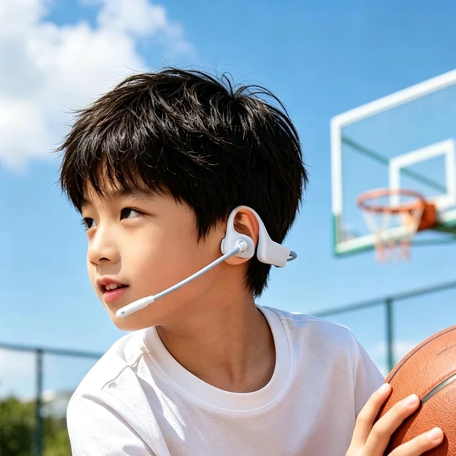 Alt view image 4 of 5 - AYI Open Ear Wireless Earbuds with Mic, Hi-Fi Stereo Sound, LED Power Display, 48H Playtime, Multipoint Pairing & Voice Assistant, Ultra-Low Latency for Workout and Gaming, Pink.