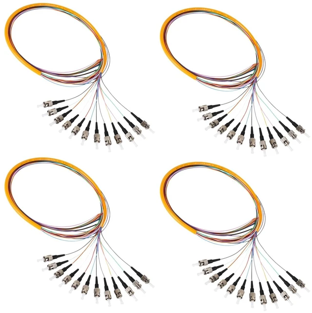 Main image of fyboptwu 12-Strand ST UPC Singlemode Pigtail 1.2m, 4-Pack