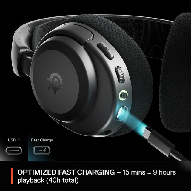Alt view image 5 of 5 - SteelSeries Arctis Nova 3X Wireless Multi-Platform Gaming Headset - Mobile App Control - 40 HR Battery - Neodymium Magnetic Drivers - 2.4GHz/Bluetooth - Xbox, PS, PC, Switch, Mobile - Black (us