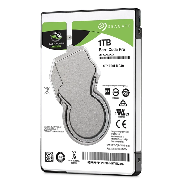 Alt view image 2 of 4 - Seagate BarraCuda Pro 1TB Internal Hard Drive Performance HDD 2.5 Inch SATA 6 Gb/s 7200 RPM 128MB Cache for Computer Desktop PC Laptop, Data Recovery Frustration Free Packaging (ST1000LM049)