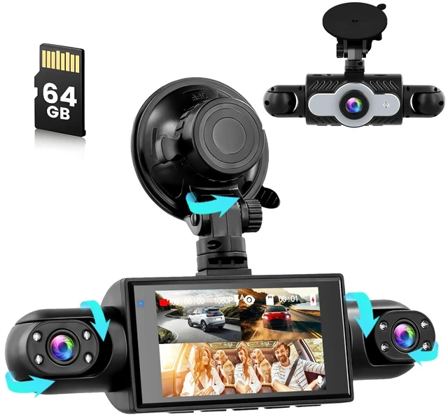 Main image of 4 Channel 360 Degree View Dash Cam Front and Rear Inside Left Right