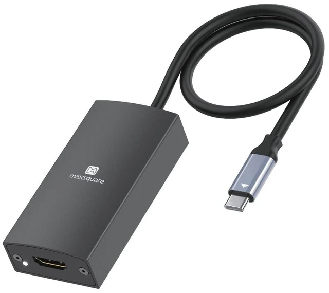 Main image of MAXSQUARE 4K60 HDMI to USB-C Capture Dongle with Scaler, Stream up to 4K60, HDMI 2.0, HDR, Ultra Low Latency, for Gaming Xbox, PS5, PC, USB3.1, No Driver Required, for OBS, TAA Compliant