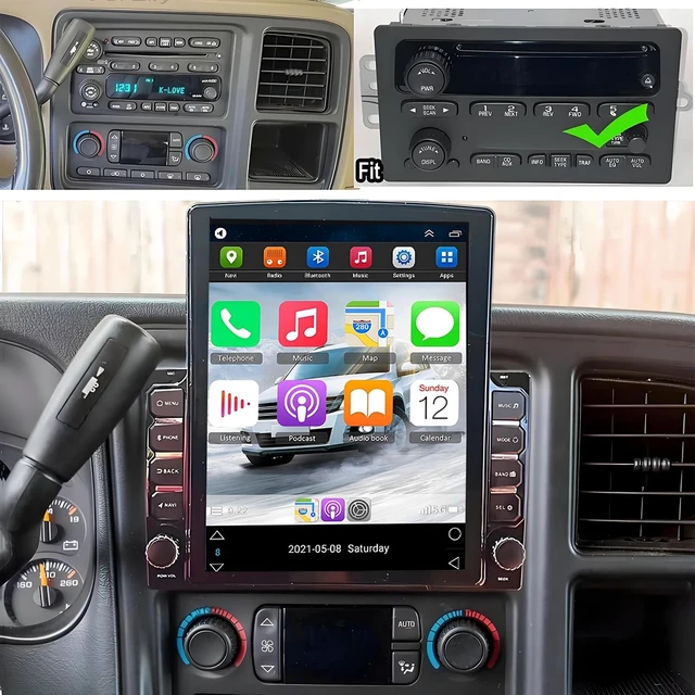 Alt view image 3 of 5 - PHEZEN 9.7 inch Touchscreen Car Stereo Fit for Chevy Avalanche 2002-2006, Android 13 Double Din Car Radio with Carplay & Android Auto in-Dash Navigation BT Mirror Link WiFi Backup Camera 2+32G