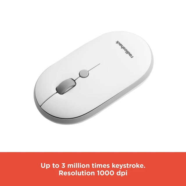 Alt view image 3 of 4 - RadioShack Wireless Keyboard and Mouse Combo 2607124 2.4GHz USB White