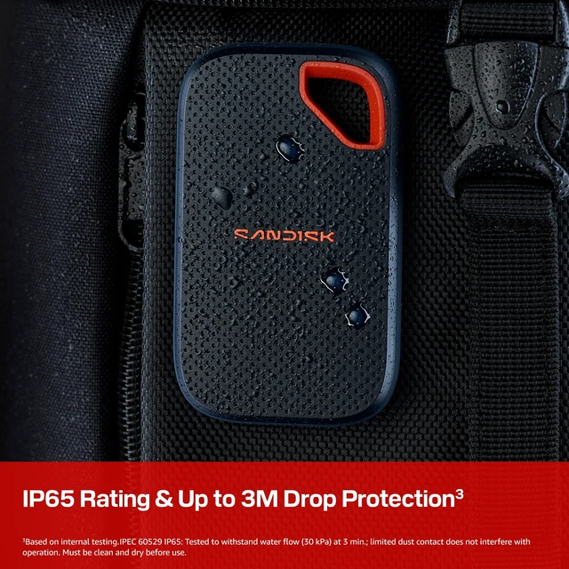Alt view image 3 of 5 - Sandisk 2TB Extreme Portable SSD, Up to 2000MB/s Transfer Speeds-New Model