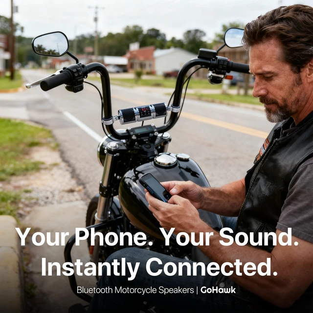 Alt view image 5 of 5 - GoHawk Motorcycle Bluetooth Speakers, Waterproof Radio Audio System