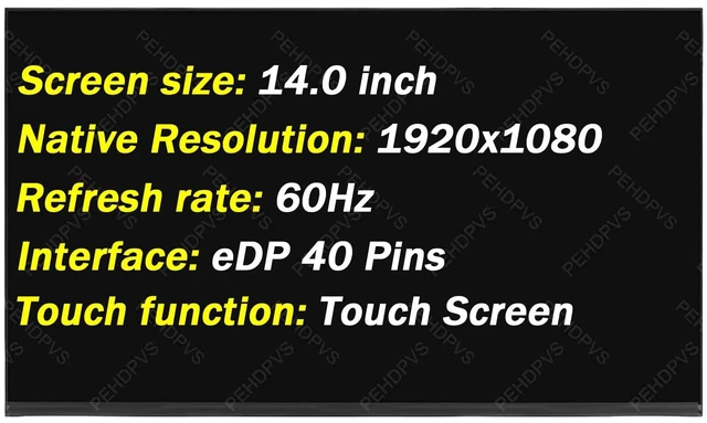 Main image of PEHDPVS for Lenovo Thinkpad L14 Gen 3 4 21C1 21C2 Touch Screen Replacement