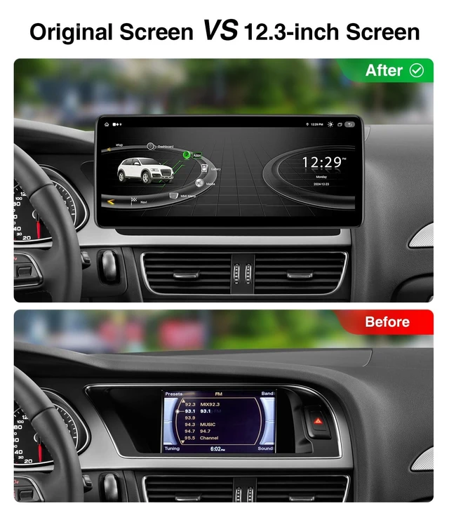 Alt view image 3 of 5 - 12.3" CarPlay Radio for Audi A4 B8 A5 S4 S5 (09-16) with Multimedia MMI 3G