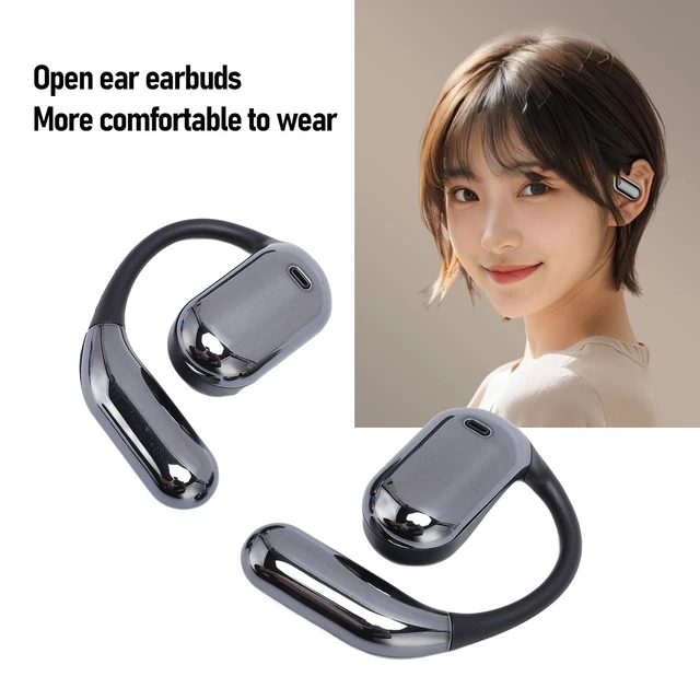 Alt view image 4 of 5 - Fockety AI Language Translation Earbuds, Real Time Open Ear Language Translator Earbuds, Translation Device with Touchscreen, for Travel Business Learning (Gray)