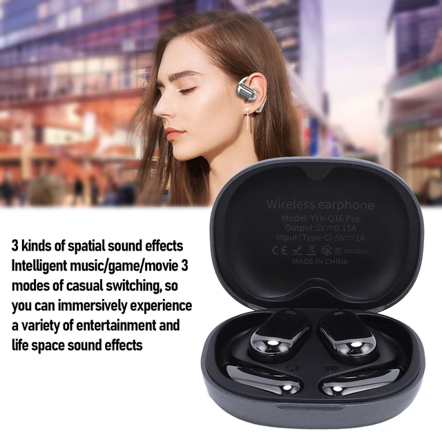 Alt view image 5 of 5 - Fockety AI Language Translation Earbuds, Real Time Open Ear Language Translator Earbuds, Translation Device with Touchscreen, for Travel Business Learning (Gray)