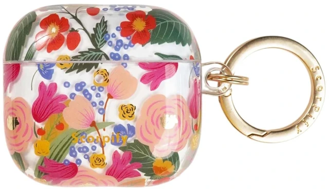 Main image of SCORPIFY for AirPods 4 Case (4th Generation, 2024) with Keychain, Compatible with Apple AirPod 4, Cute Protective Hard Shell Cover, Wireless Charging Earbuds Case for Women - Camellia Blossom