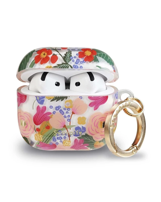 Alt view image 2 of 5 - SCORPIFY for AirPods 4 Case (4th Generation, 2024) with Keychain, Compatible with Apple AirPod 4, Cute Protective Hard Shell Cover, Wireless Charging Earbuds Case for Women - Camellia Blossom
