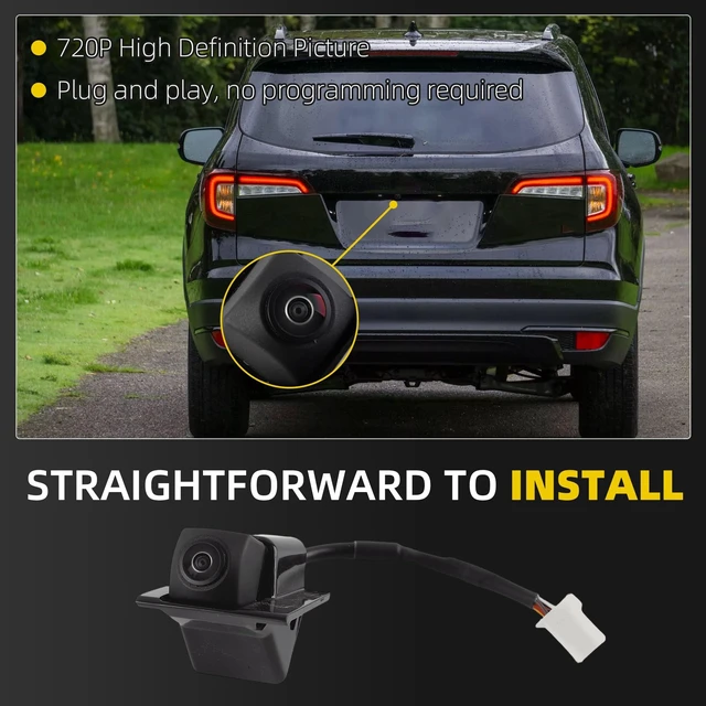 Alt view image 4 of 5 - Dasbecan Rear View Backup Camera Compatible with Honda Pilot 2019 2020