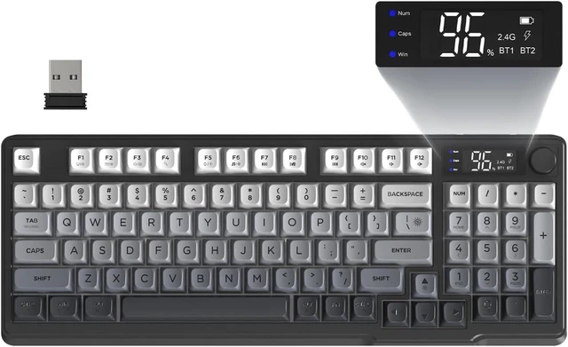 Main image of FREEWOLF M96 Wireless Gaming Keyboard Creamy Membrane 94Key ANSI-Moonlight