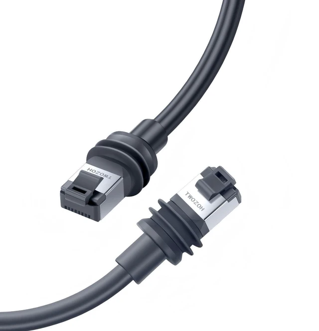 Alt view image 4 of 4 - Twozoh Starlink Gen 3 Cable 60FT, Starlink Standard Gen 3 Satellite V3 Ethernet Cord for Waterproof Starlink Extension Replacement Cable Gray