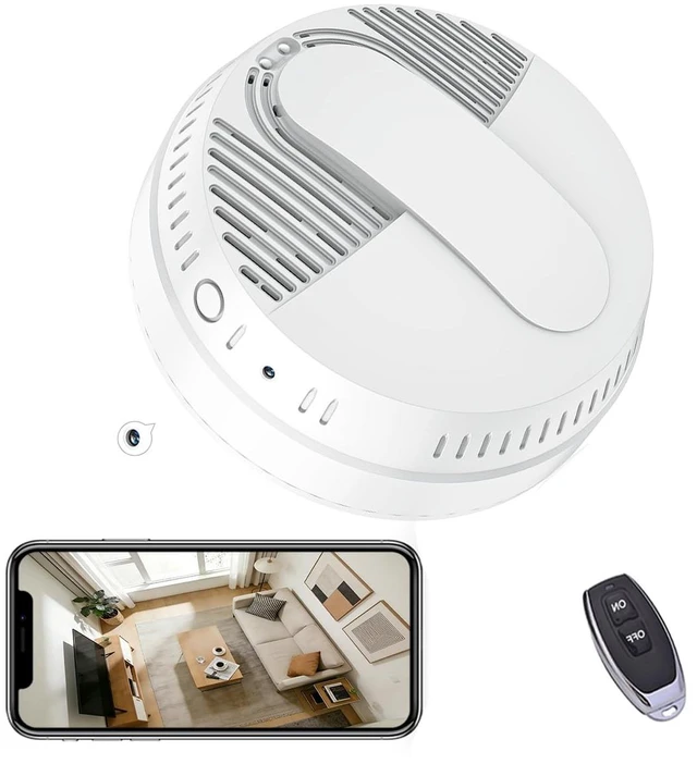 Main image of LIZVIE Smoke Detector Hidden Camera, 10000mAh Backup Power with Motion Detection/SD Storage/Night Vision/Motion Detection/APP Control/2.4G WiFi for Home Security.