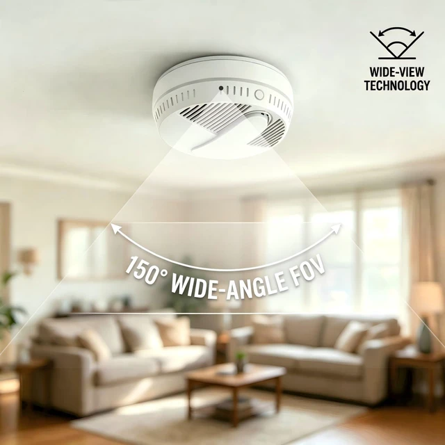Alt view image 2 of 5 - LIZVIE Smoke Detector Hidden Camera, 10000mAh Backup Power with Motion Detection/SD Storage/Night Vision/Motion Detection/APP Control/2.4G WiFi for Home Security.