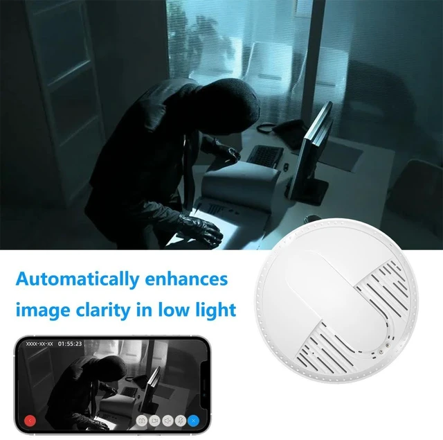 Alt view image 4 of 5 - LIZVIE Smoke Detector Hidden Camera, 10000mAh Backup Power with Motion Detection/SD Storage/Night Vision/Motion Detection/APP Control/2.4G WiFi for Home Security.
