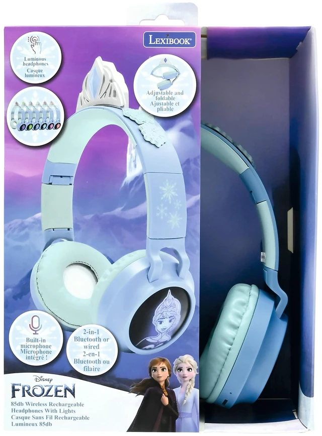 Alt view image 4 of 5 - LEXiBOOK HPBT015FZ Disney Frozen 3D Design Bluetooth Headphones