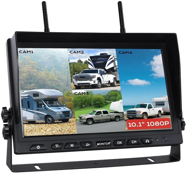 Main image of WOOCARTY Single Monitor, Compatible with 10.1 Inch Wireless Backup Camera System - Model WN4 (Please Consult with The Seller Before Purchase if You are Unsure of Your Model)